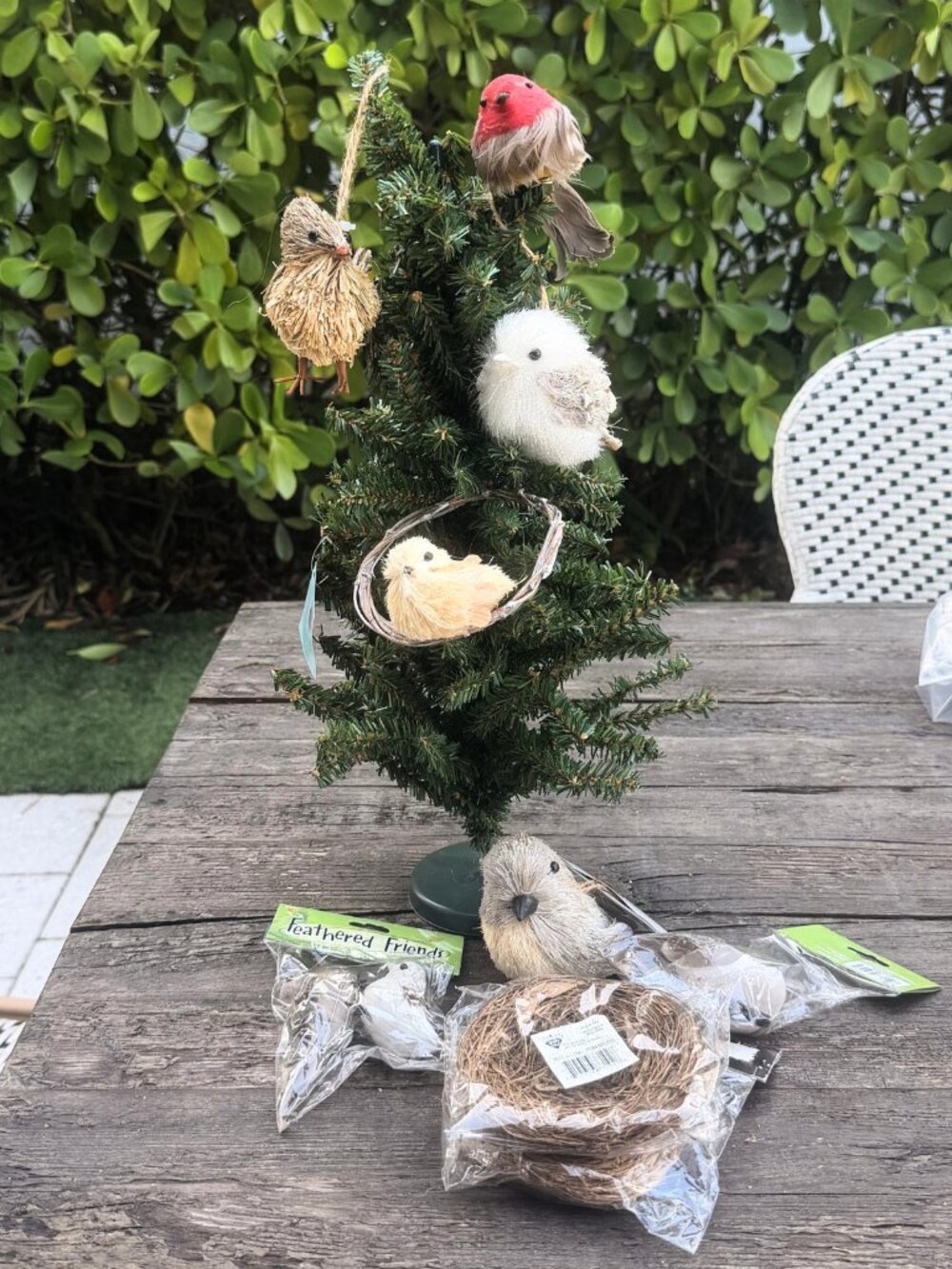 Vintage Lot of 9 Bird Themed Christmas Ornaments Woodland Rustic Tree Clip on